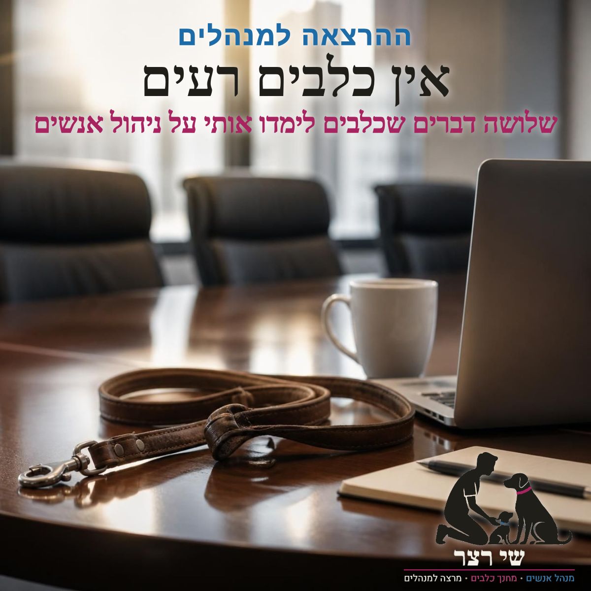 אין כלבים רעים, הרצאה למנהלים